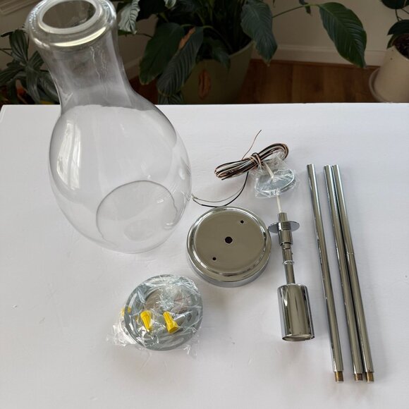 Kichler Clear Glass Pendant Light Fixture Kit  Chrome 42456 CHCLR - Picture 2 of 7